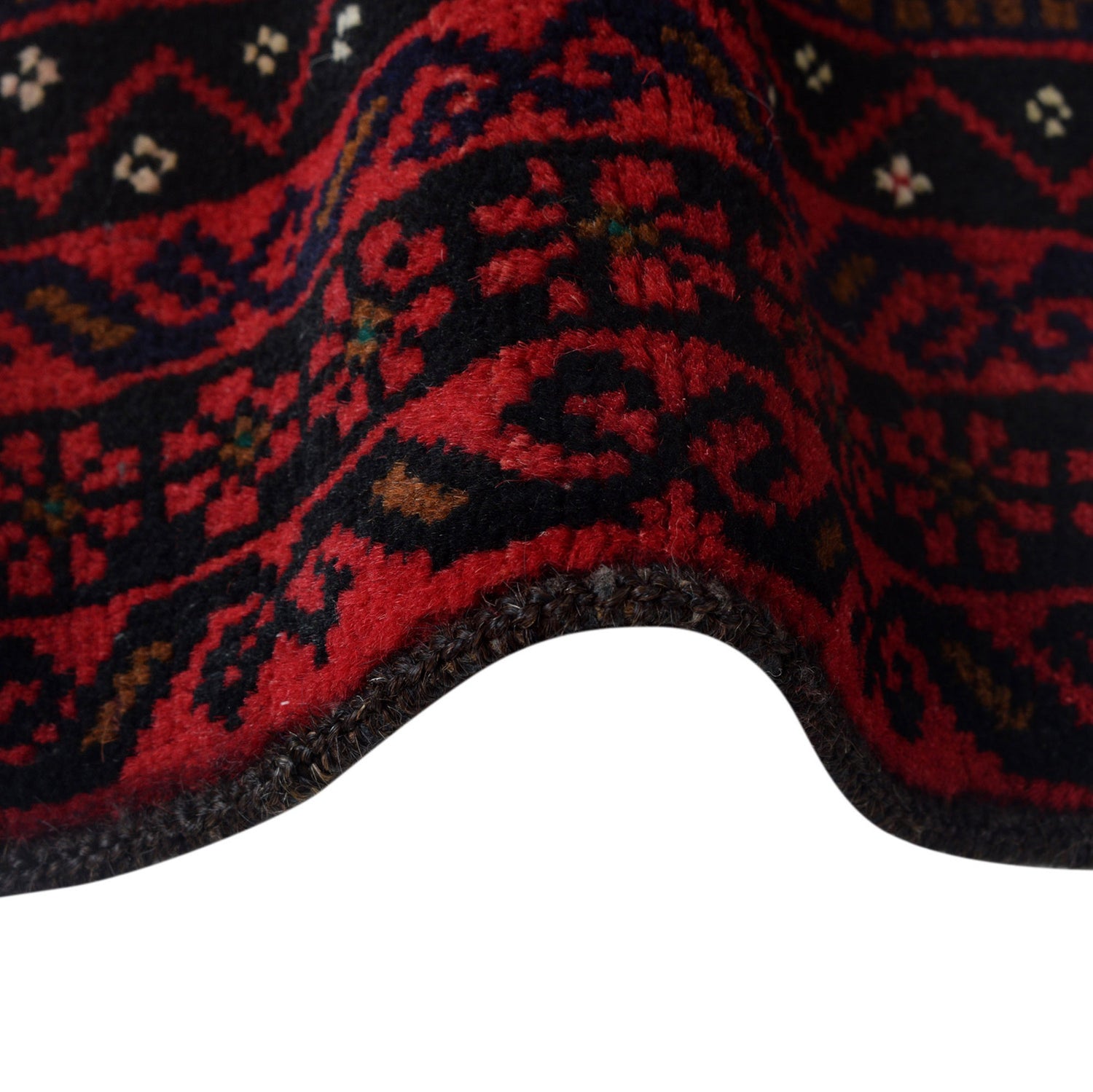 Baluchi Rug Handmade Red Geometric 3x5 ft