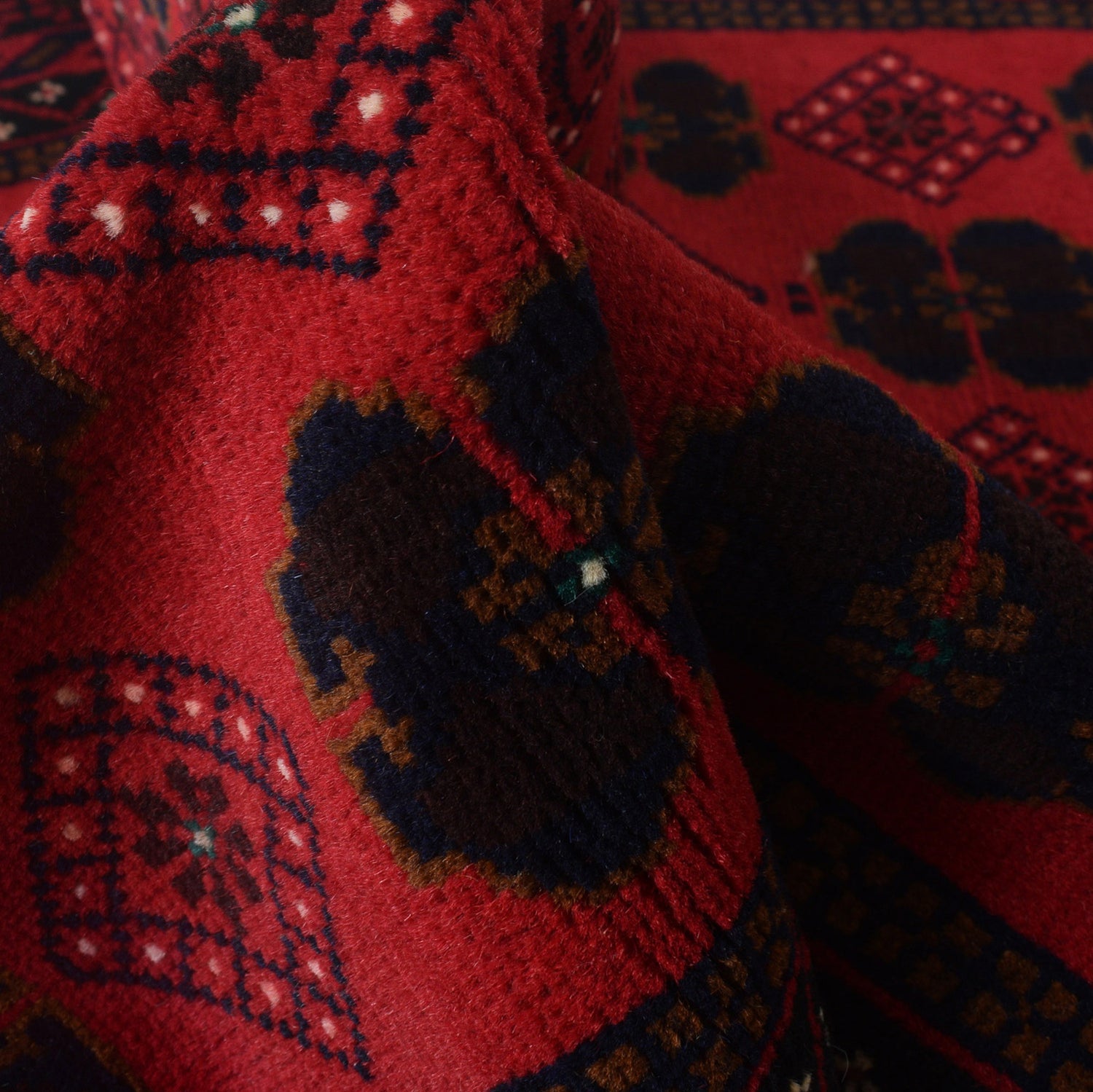 Baluchi Rug Handmade Red Geometric 3x5 ft