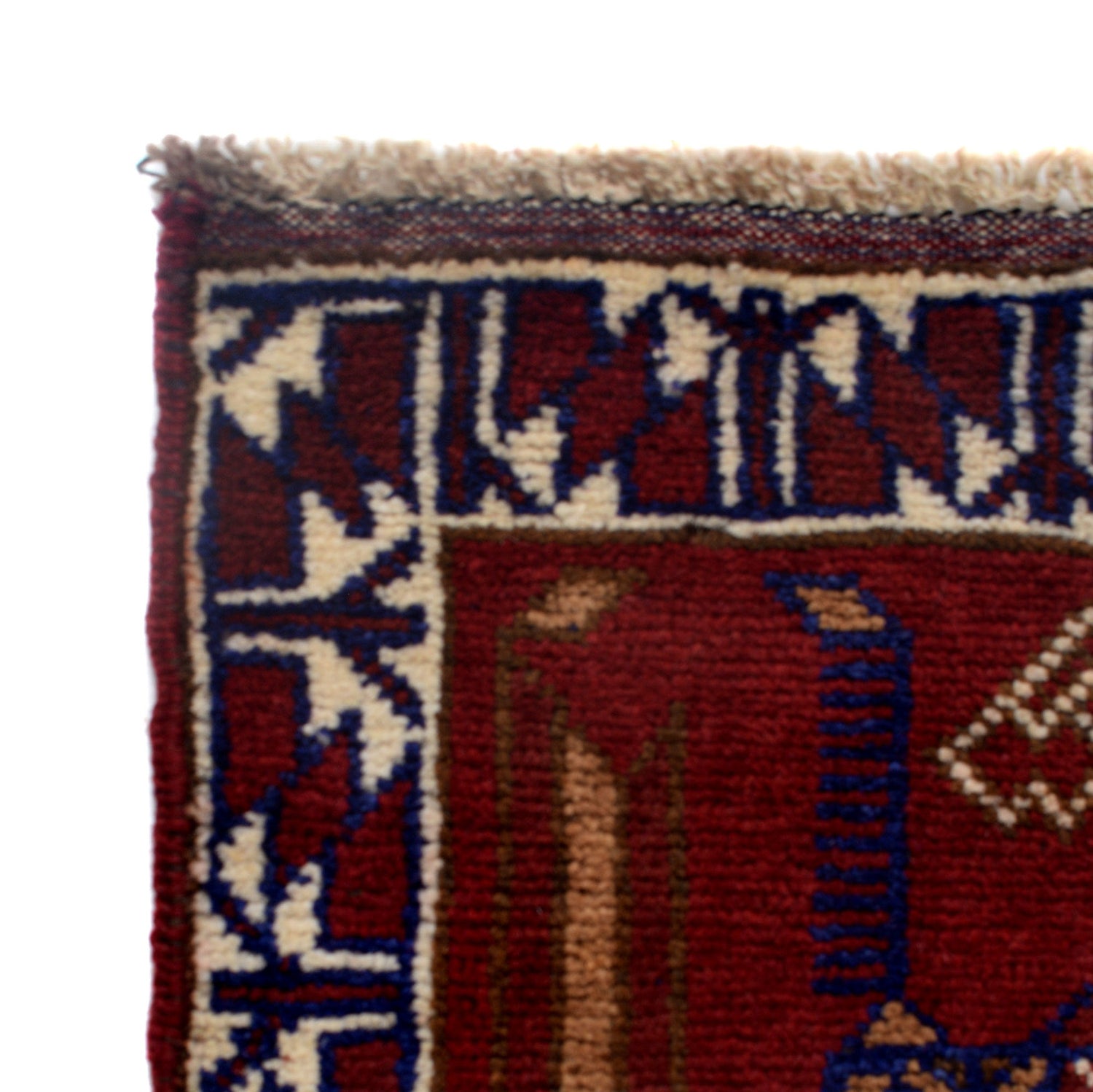 Baluchi Rug Handmade Red Prayer Design 3x5 ft
