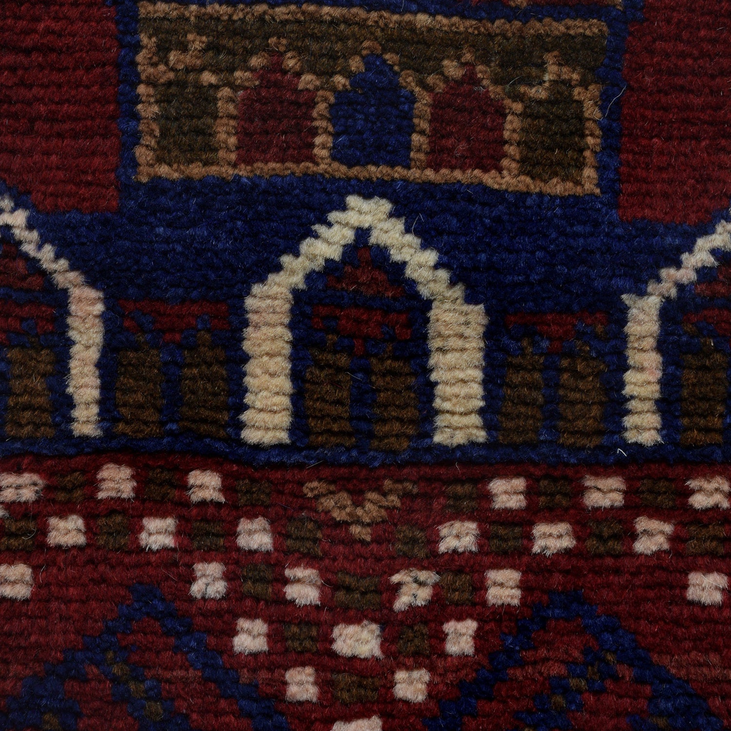 Baluchi Rug Handmade Red Prayer Design 3x5 ft