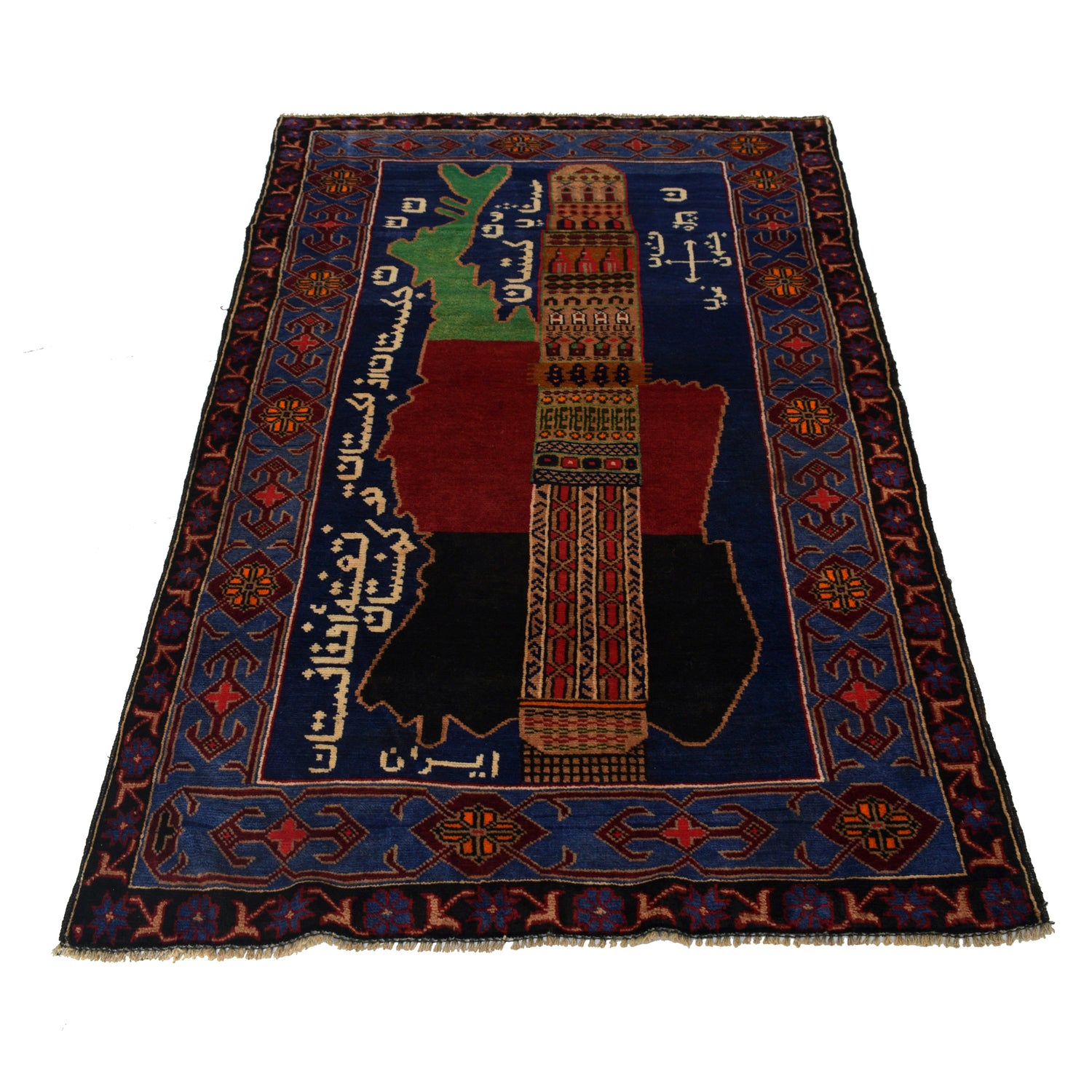 Baluchi Rug Handmade Multi Geometric 4x6 ft