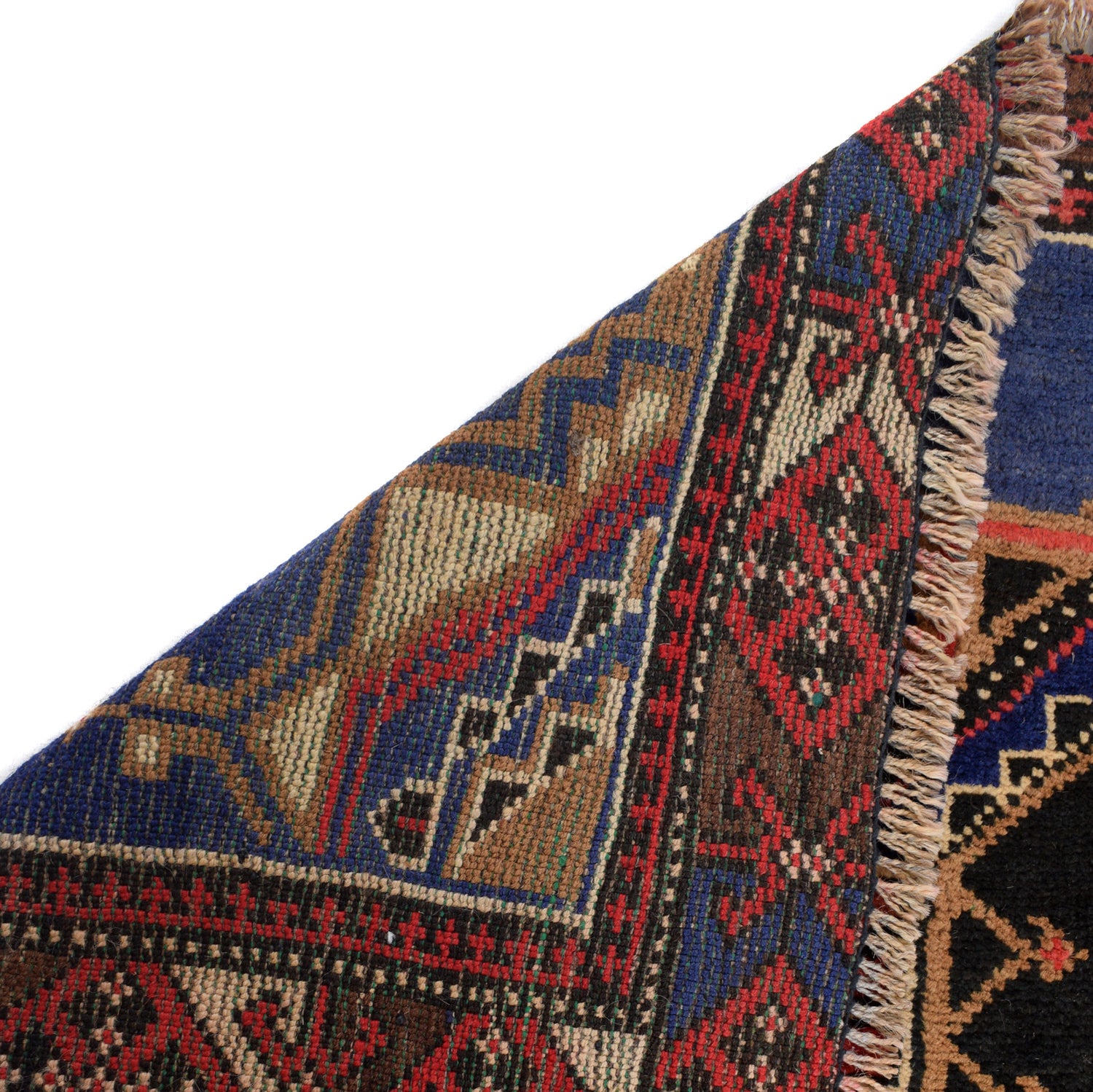 Baluchi Rug Handmade Multi Geometric 4x6 ft