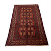 Baluchi Rug Handmade Red Geometric 4x6 ft