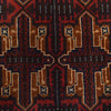 Baluchi Rug Handmade Red Geometric 4x6 ft