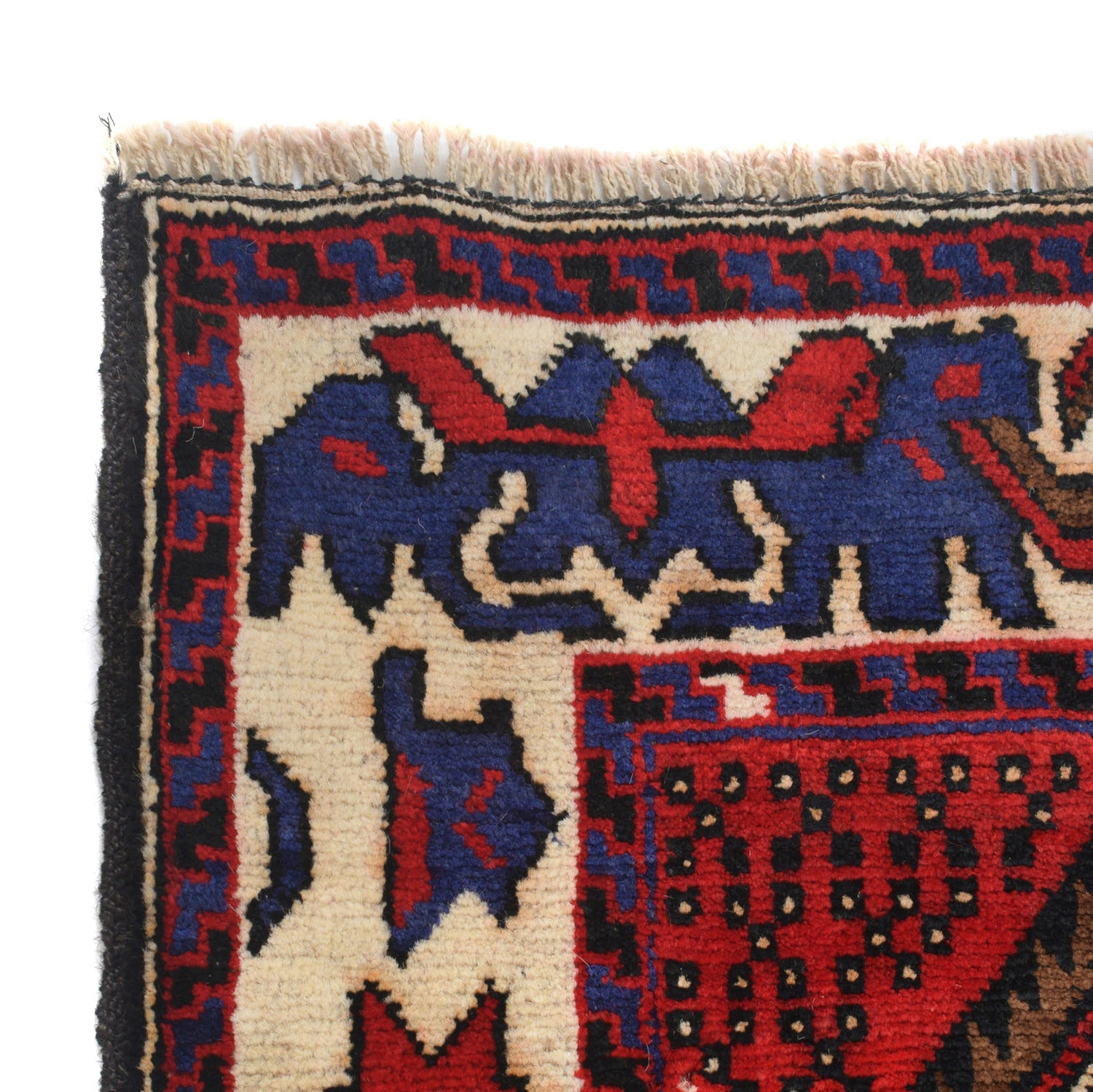 Baluchi Rug Handmade Multi Geometric 4x6 ft