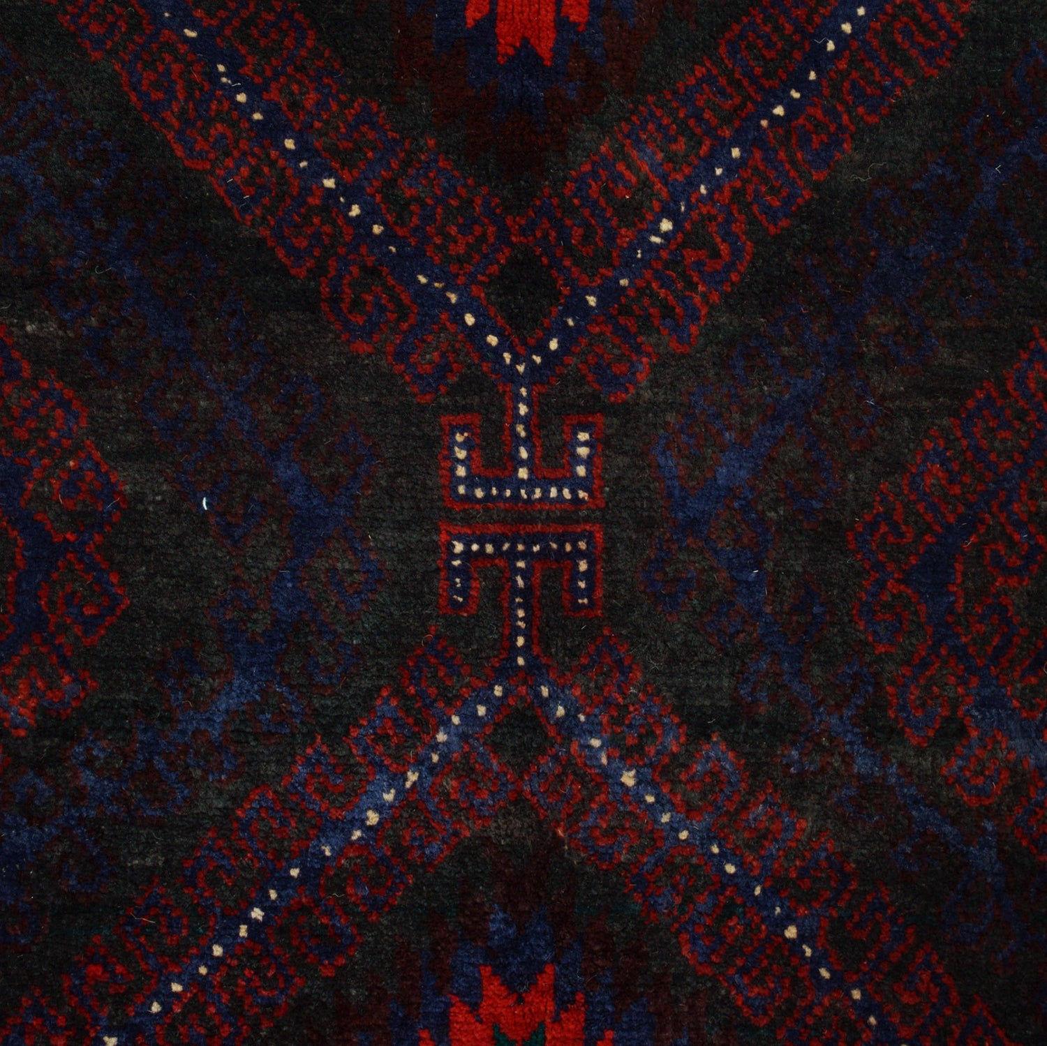 Baluchi Rug Handmade Multi Geometric 4x6 ft
