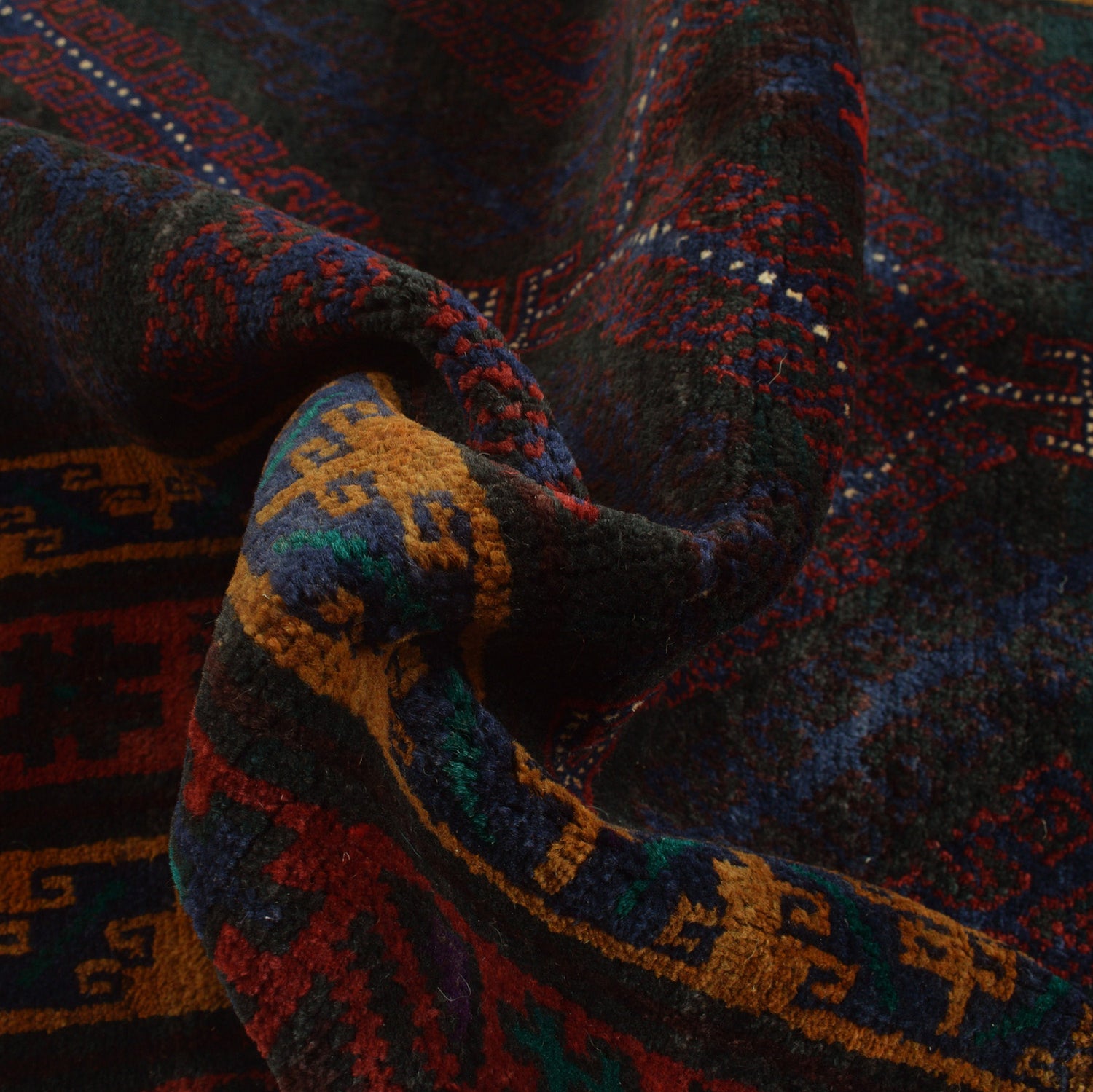 Baluchi Rug Handmade Multi Geometric 4x6 ft