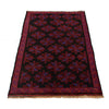 Baluchi Rug Handmade Black Floral 3x5 ft