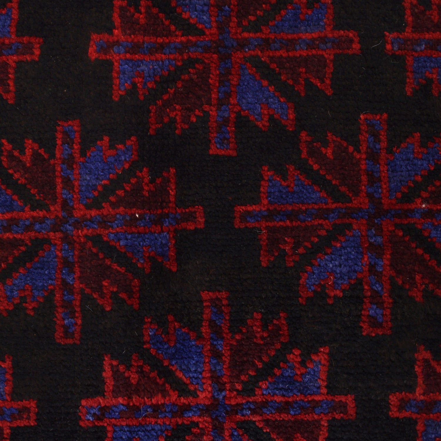 Baluchi Rug Handmade Black Floral 3x5 ft