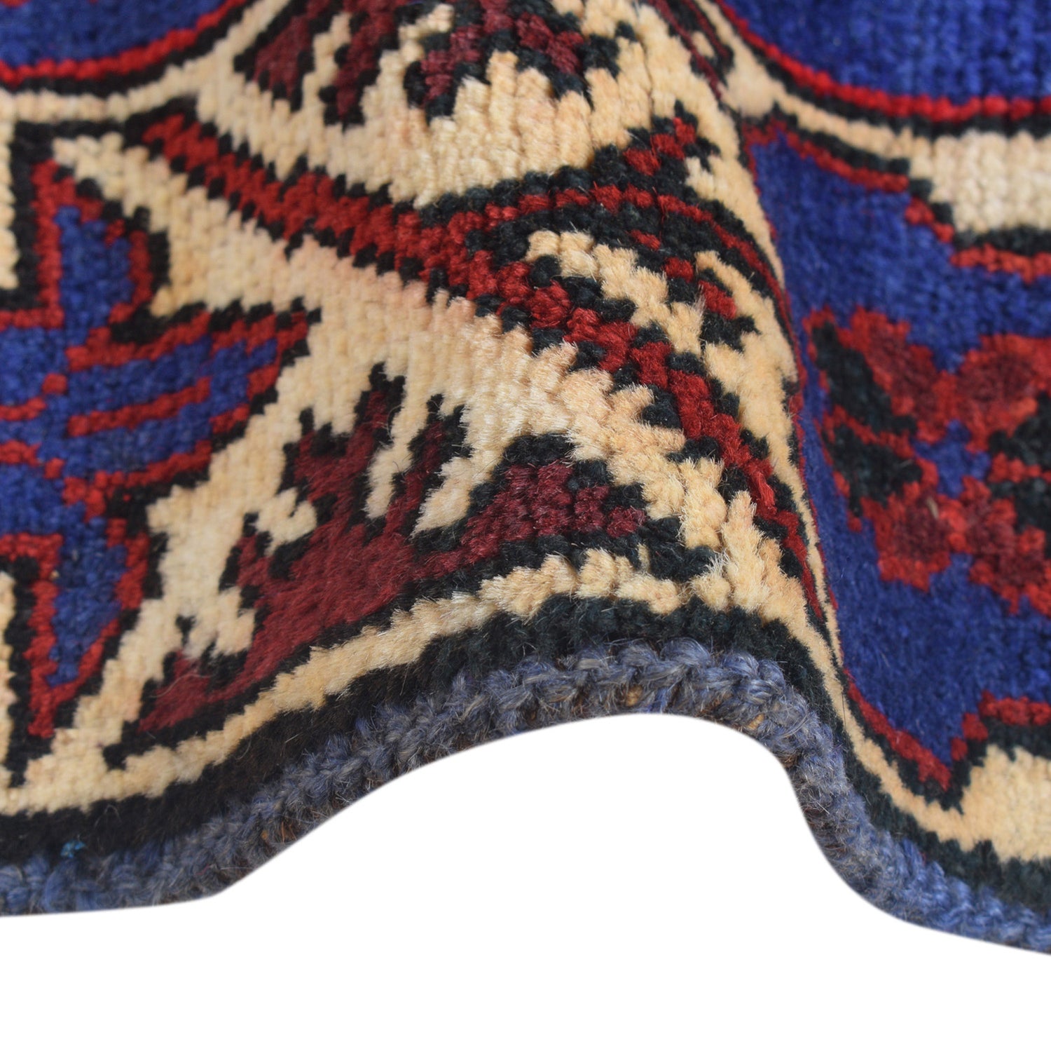 Baluchi Rug Handmade Blue Prayer Design 3x5 ft