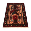 Baluchi Rug Handmade Multi Geometric 3x5 ft