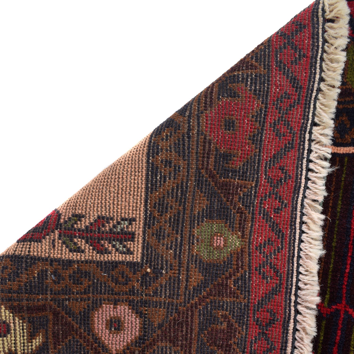 Baluchi Rug Handmade Multi Geometric 3x5 ft
