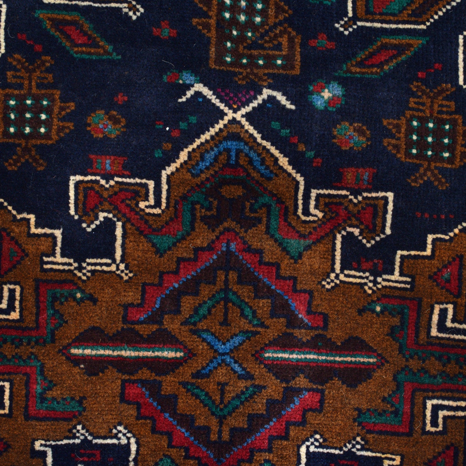 Baluchi Rug Handmade Multi Geometric 2x4 ft