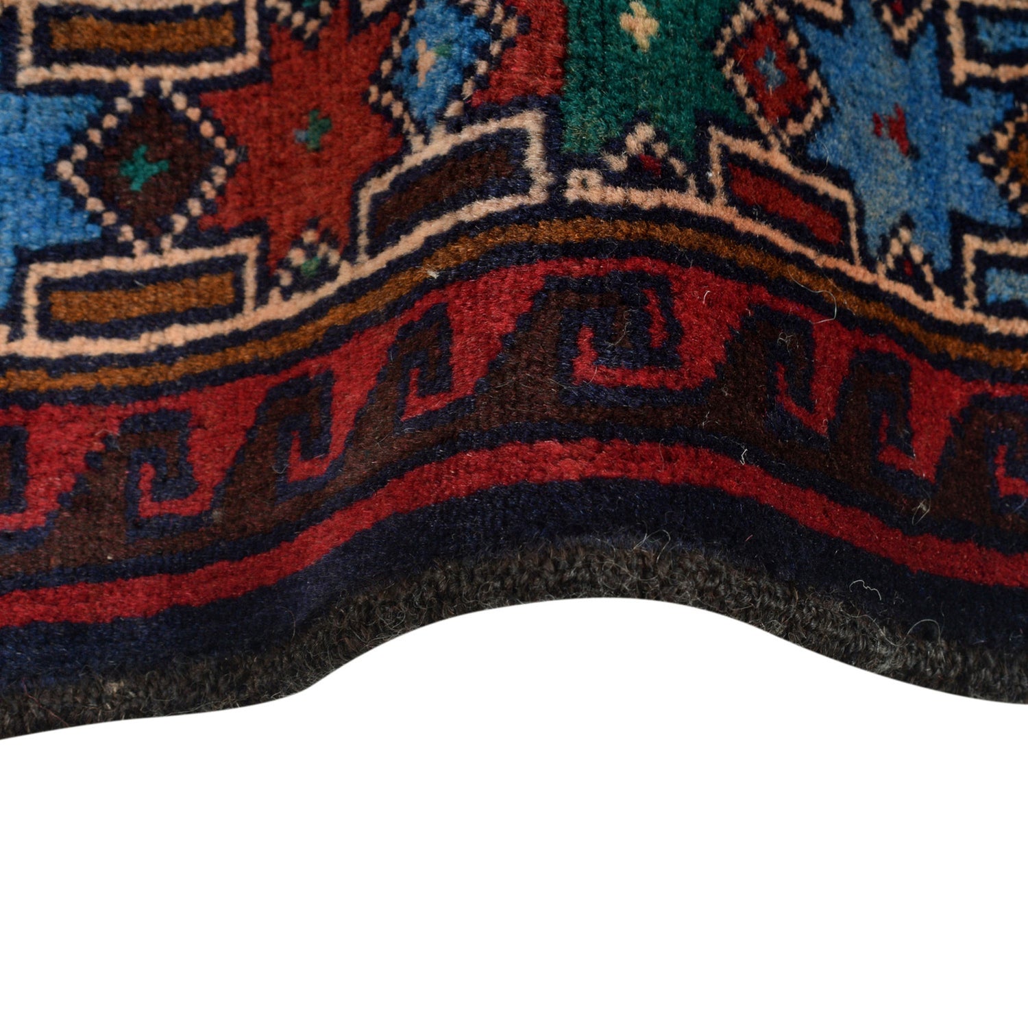Baluchi Rug Handmade Multi Geometric 2x4 ft