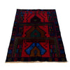Baluchi Rug Handmade Red Geometric 2x4 ft