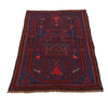 Baluchi Rug Handmade Navy Blue Floral 3x5 ft