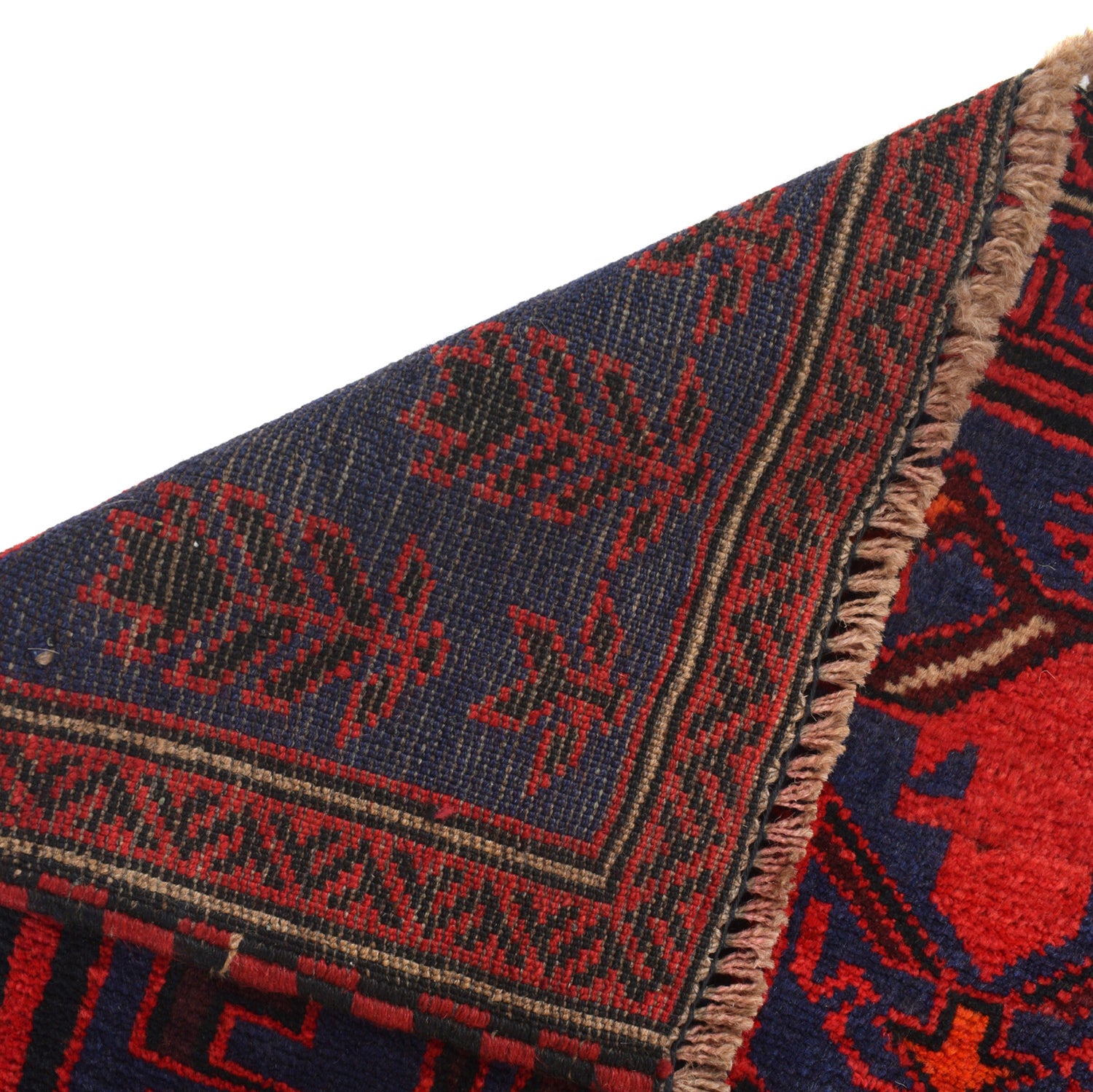 Baluchi Rug Handmade Navy Blue Floral 3x5 ft