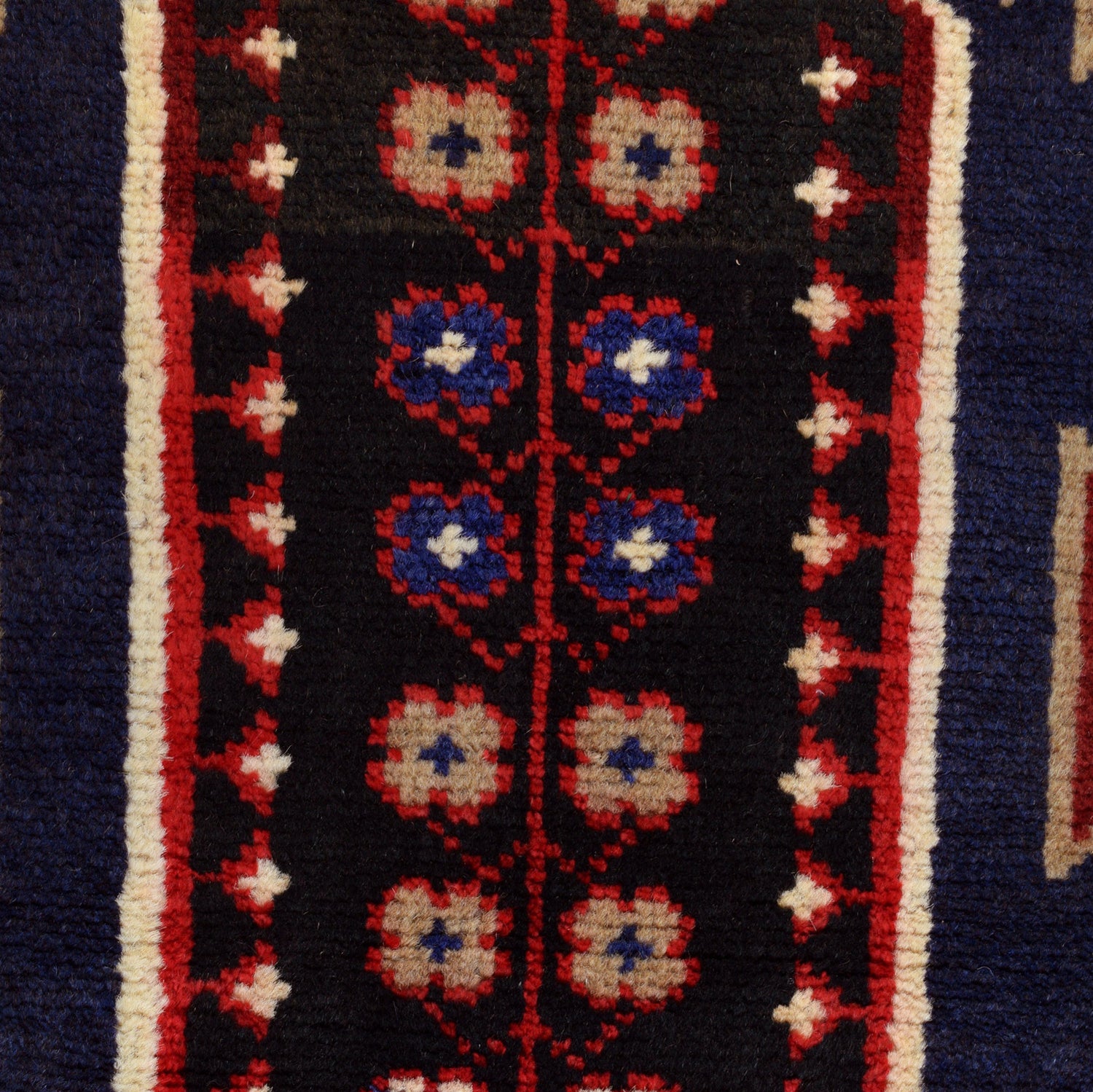 Baluchi Rug Handmade Dark Blue Geometric 3x5 ft