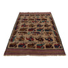War Area Rug Handmade Brown Tank + Helicopter 4x6 ft