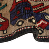 War Area Rug Handmade Brown Tank + Helicopter 4x6 ft