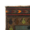 War Area Rug Handmade Brown Tank + Helicopter 3x5 ft