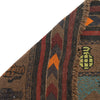 War Area Rug Handmade Brown Tank + Helicopter 3x5 ft