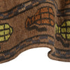 War Area Rug Handmade Brown Tank + Helicopter 3x5 ft