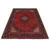 Kashan Area Rug Handmade Deep Red Medallion 9x12 ft