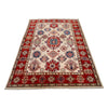 Kazak Rug Handmade Ivory Medallion 4x7 ft