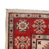 Kazak Rug Handmade Ivory Medallion 4x7 ft