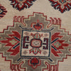 Kazak Rug Handmade Beige Medallion 4x7 ft