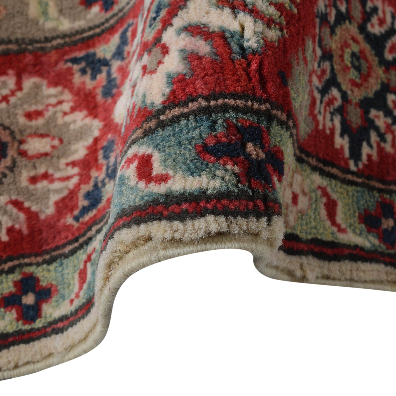Kazak Rug Handmade Beige Medallion 4x7 ft