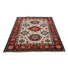 Kazak Rug Handmade Ivory Medallion 4x7 ft