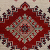 Kazak Rug Handmade Ivory Medallion 4x7 ft