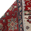 Kazak Rug Handmade Ivory Medallion 4x7 ft