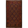 Maimana Kilim Area Rug Handmade Red Floral 6x9 ft