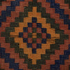 Maimana Kilim Area Rug Handmade Red Floral 6x9 ft