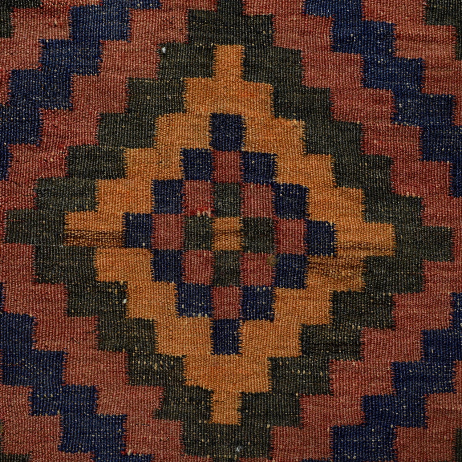 Maimana Kilim Area Rug Handmade Red Floral 6x9 ft