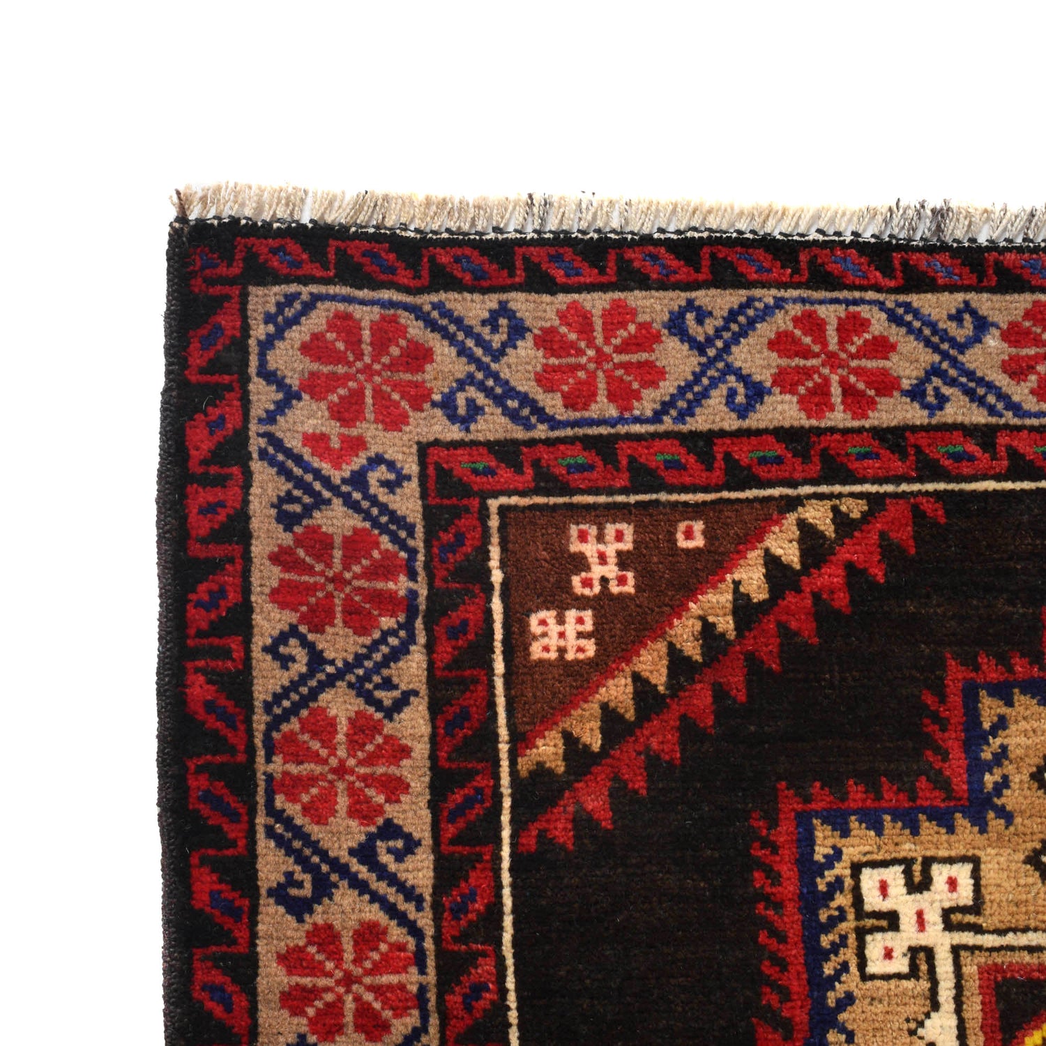 Baluchi Rug Handmade Multi Geometric 3x5 ft