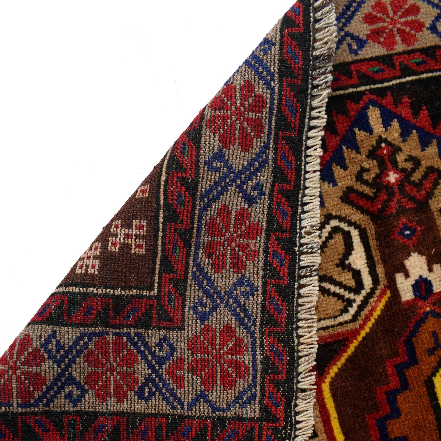 Baluchi Rug Handmade Multi Geometric 3x5 ft