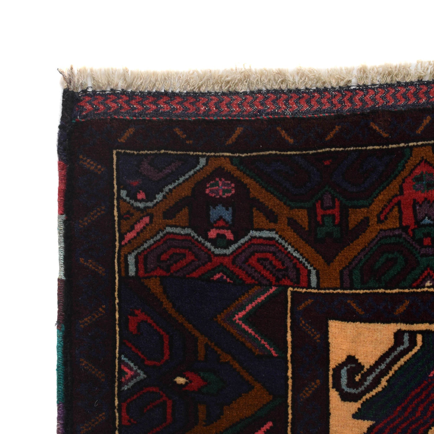Baluchi Rug Handmade Multi Prayer Design 3x5 ft