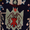 Kohistani Area Rug Handmade Black Floral 5x8 ft