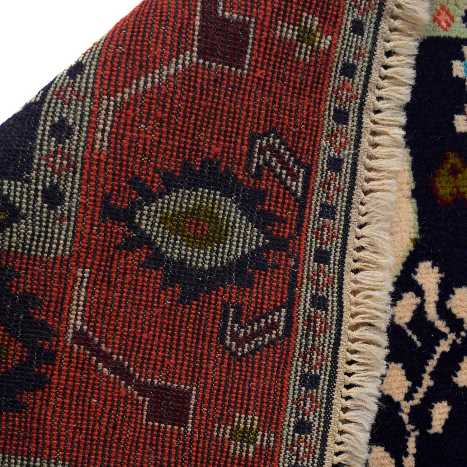 Kohistani Area Rug Handmade Black Floral 5x8 ft
