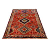Kohistani Area Rug Handmade Vibrant Red Geometric 5x8 ft