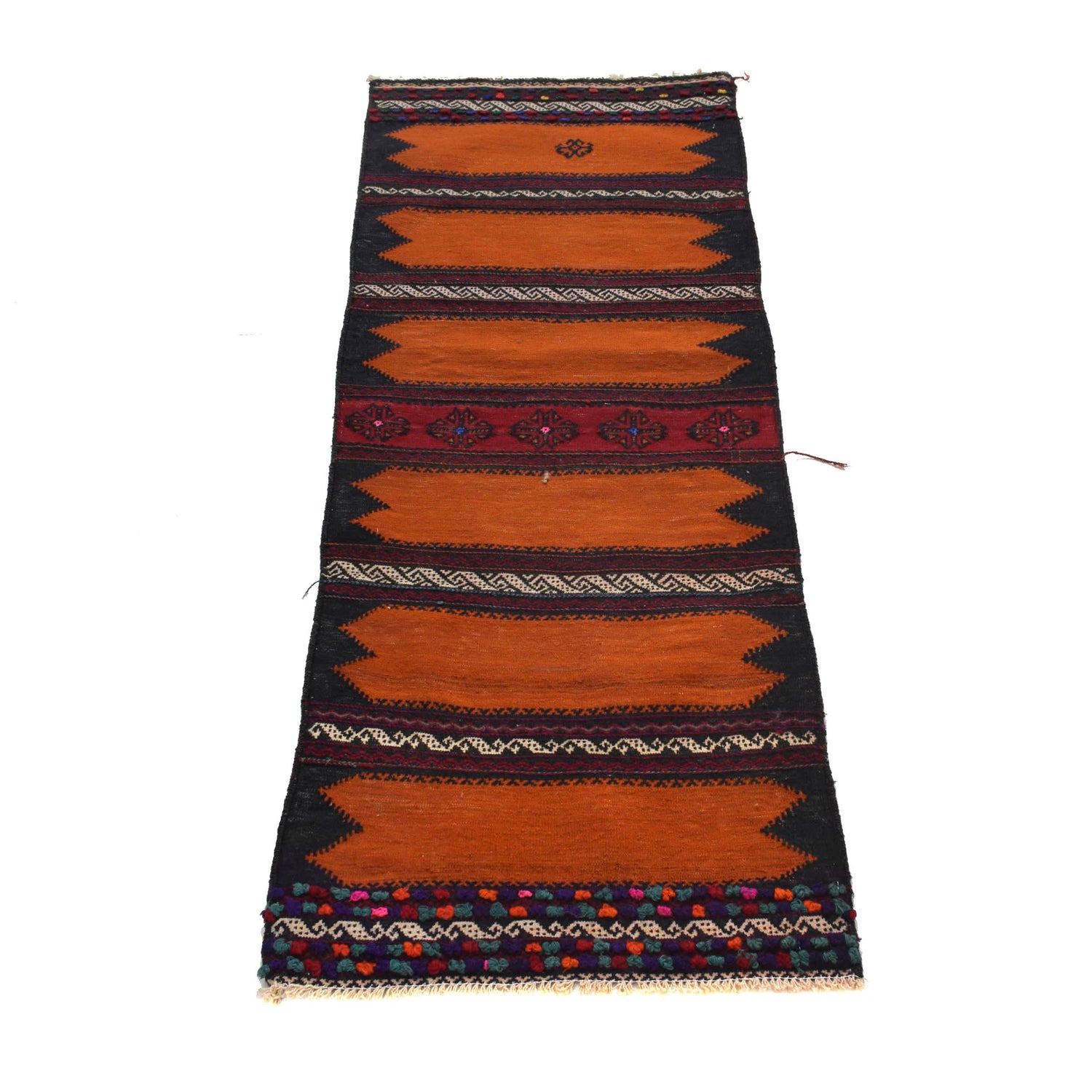 Table Sheet Runner Handmade Brown Curvilinear 6' Runner