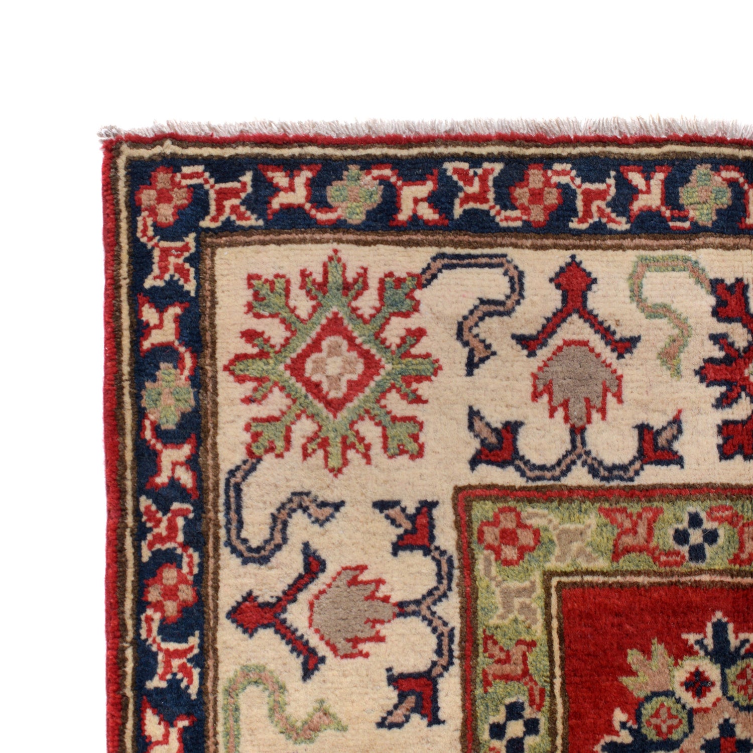 Kazak Rug Handmade Red Medallion 4x7 ft