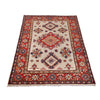 Kazak Rug Handmade Ivory Medallion 3x5 ft