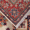 Kazak Rug Handmade Ivory Medallion 3x5 ft