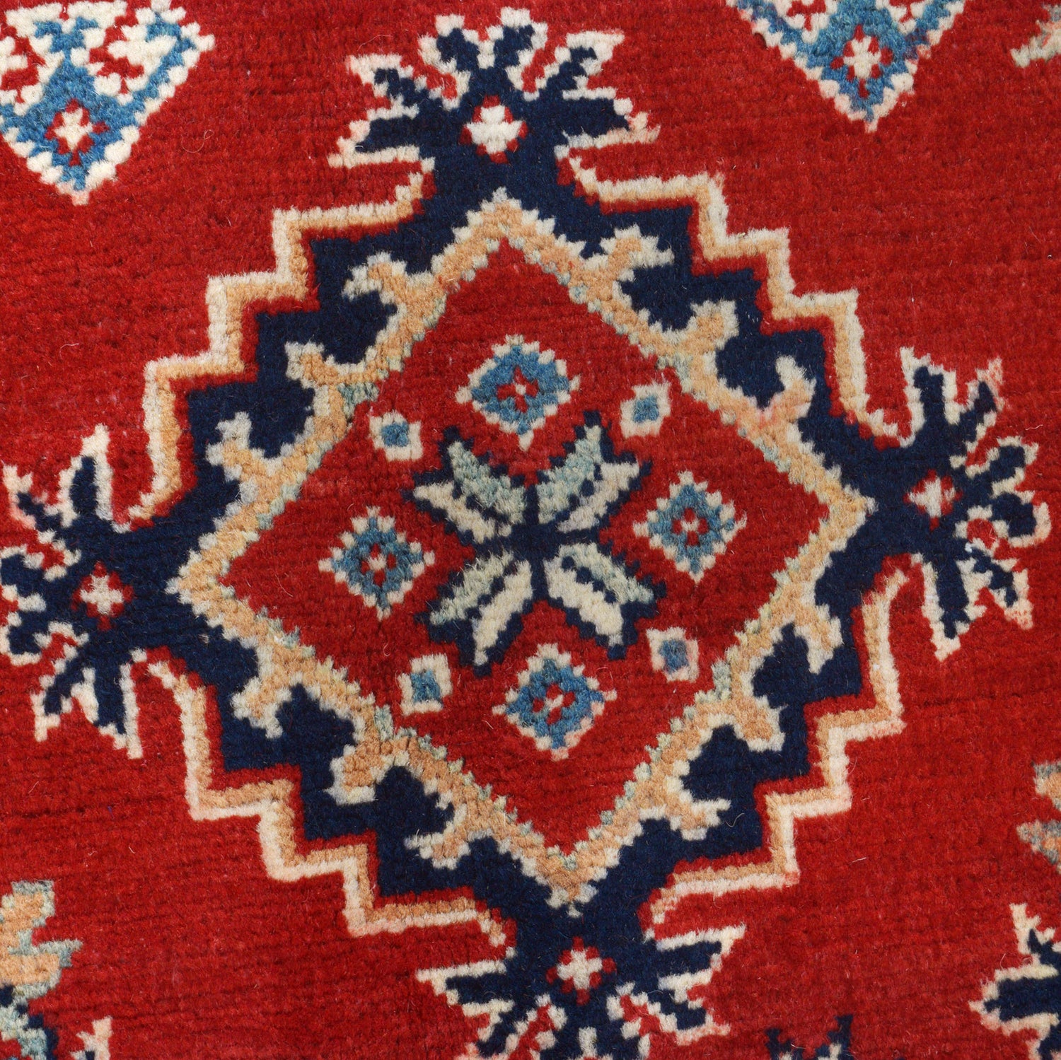 Kazak Rug Handmade Red Medallion 3x5 ft