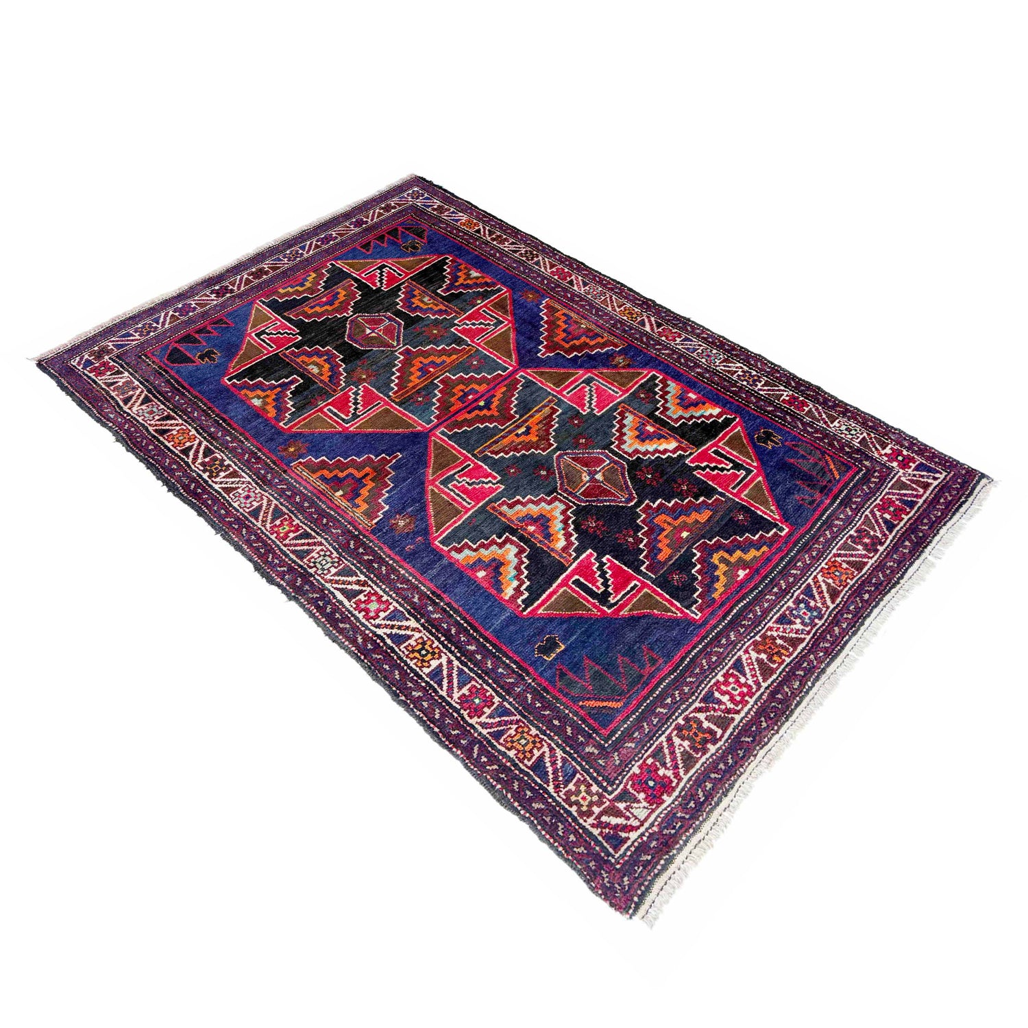 Baluchi Rug Handmade Multi Floral 4x6 ft